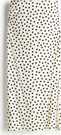 H&M Drapierter Midijupe - White