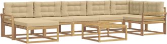 vidaXL Conjunto De Sof&aacute;s De Exterior 8 Uds. Y Beige Vidaxl