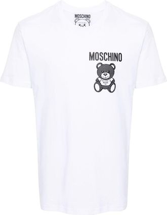 Moschino logo-print cotton T-shirt - men - Cotton - 52 - White