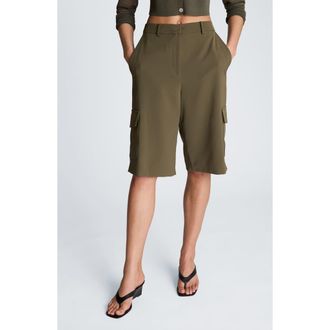 Kenneth Cole Cargo Pocket Walking Shorts in Turtle Green at Nordstrom, Size 12