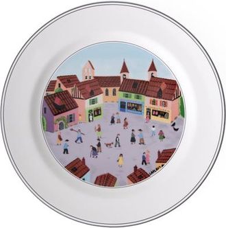 Villeroy & Boch Design Naif Dinner Plate 4 Old Village Square in White at Nordstrom