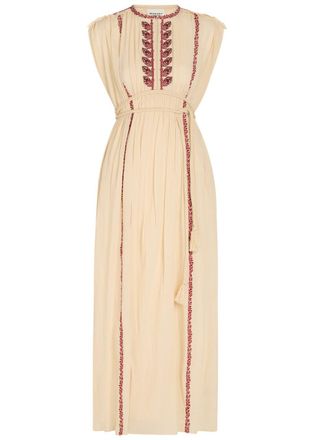 Isabel Marant Isabel Marant &eacute;toile Liviane Embroidered Cotton Maxi Dress - Beige - 38 (UK10 / S)