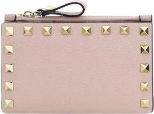 Valentino Garavani Rockstud Coin Pouch - Dames - Portefeuilles - Roze - ONE Size - Leer - Accessoires