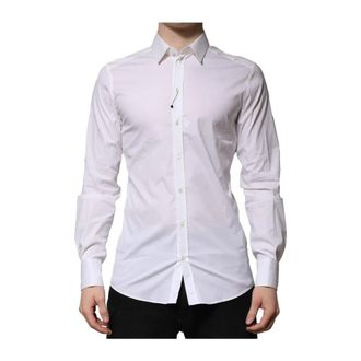 Dolce & Gabbana Heren, Overhemden, Wit, Maat: XS Katoen
