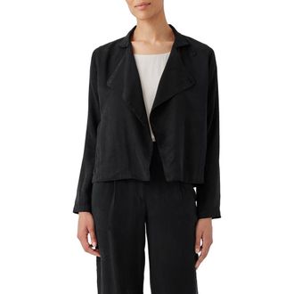 Eileen Fisher Open Front Jacket in Black at Nordstrom Rack, Size X-Large