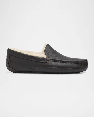 UGG Men & apos;s Ascot Water-Resistant Leather Slippers