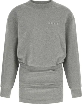 The Attico Gray Cotton Short Womens Dress