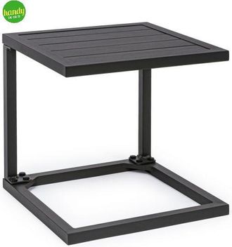 BIZZOTTO Tavolino Da Caffe hilde Per Lettino Da Esterno E Giardino 40 Cm In Alluminio -antracite