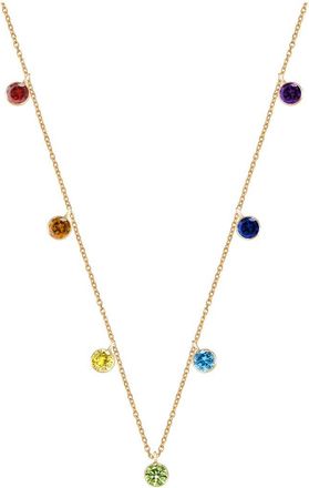 Gabi Rielle 14K Over Silver Cz Chakra Necklace