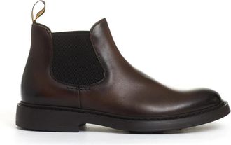 Doucal's Leren Beatles Boots - Heren - Chelseaboots - Bruin - 44 EU - Leer - Schoenen
