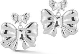 Sphera Milano Bow Drop Earrings in Silver at Nordstrom Rack