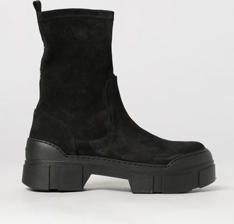 Vic Mati&eacute; Suede Low-Heeled Ankle Boots with a Side Zip Closure
