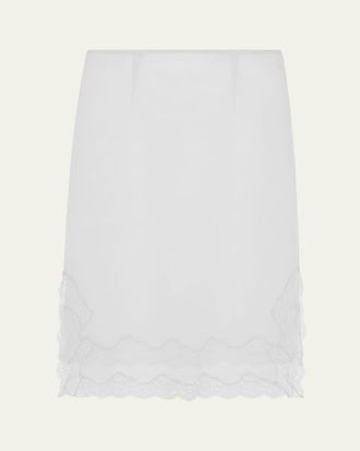 16Arlington Saveto Lace-Trim Midi Skirt