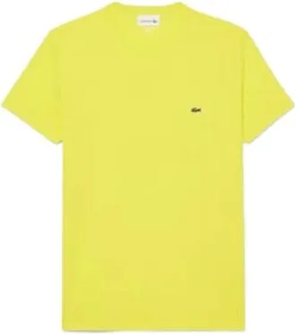 Lacoste Hombre, Camisetas, Amarillo, Talla: S
