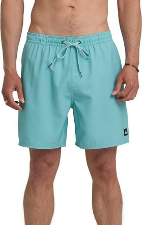 Quiksilver Everyday 17 Solid Stretch Swim Trunks in Aqua at Nordstrom, Size Xx-Large