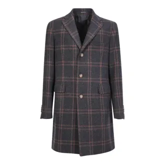 Tagliatore Single-Breasted Coats, male, Gray, Size: XL Csbmm3W 520018 S3114