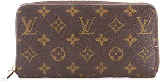 Louis Vuitton Brown Monogram Canvas Zippy Wallet (Authentic Pre-Loved)