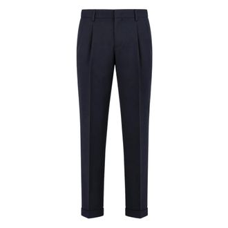 BRIGLIA 1949 Tiberios Pantalon - Heren - Broeken - Blauw - Maat: S Wol