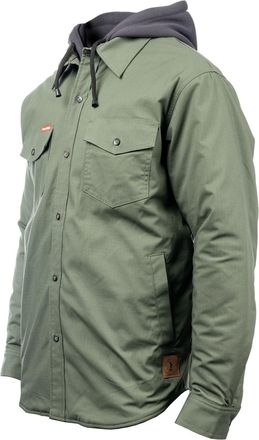 Hard Yakka Quilted Solid Mens Shacket - Green - Size X-Large