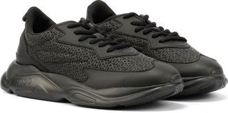 HUGO BOSS Hugo Leon Runn Monogram Mens Black Trainers - Size UK 10