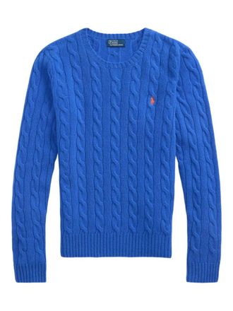 Polo Ralph Lauren Pullover Girocollo In Lana E Cashmere A Trecce-Donna