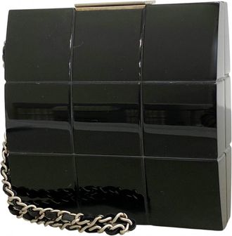 Chanel Black Plastic Clutch Bag (Pre-Owned)