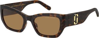 Marc Jacobs Stijlvolle Zonnebril - Dames - Zonnebrillen - Bruin - 53 MM - Accessoires