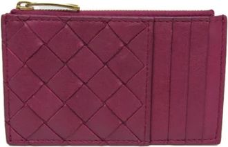 Bottega Veneta Tweedehands leren portemonnees - Dames - Vintage Accessoires - Paars - ONE Size - Leer - Vintage