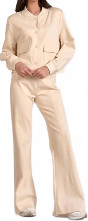 Elan Flair High Rise Pants In Stone