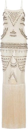 Bless Takara Long Dress With Fringes