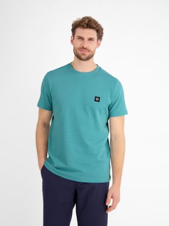Lerros T-Shirt LERROS Herren T-Shirt in Waffel-Piqu&eacute;, Herren, Gr. XL, blau (coastal blau), 100% Baumwolle, Rundhals, Shirts T-Shirt