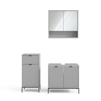 Vicco Conjunto De Muebles De Ba&ntilde;o Eliza, Gris, 3 Piezas
