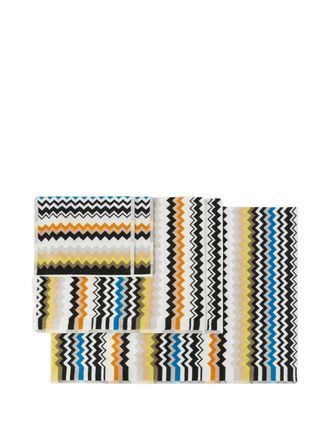 Missoni Home zigzag pattern towels (set of five) - Wit