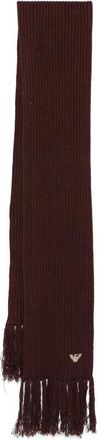 Emporio Armani Ribbed-knit Fringed Scarf