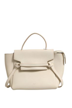 Celine Nano Belt Bag Grained Calfskin Womens Chalk (Pre-Owned)