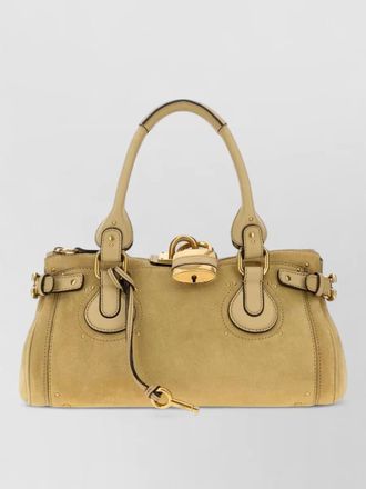 Chlo&eacute; paddington suede shopping shoulder bag top handle