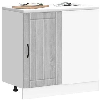 Berkfield Home Sink Base Cabinet Lucca Grey Sonoma Engineered Wood