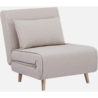 Sweeek Sweeek - Poltrona letto convertibile tessuto con piedi in legno 1 posto