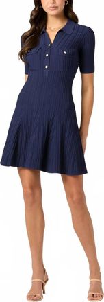 Shoshanna Antonia Knit Dress In Navy