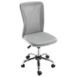 Vinsetto Vinsetto - Sedia Per Scrivania Ergonomica Senza Braccioli In Tessuto A Rete Grigio