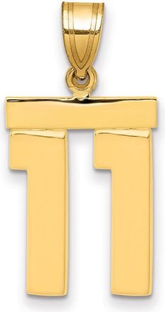 Diamond2Deal 14k Yellow Gold Medium Polished Number Charm Pendant