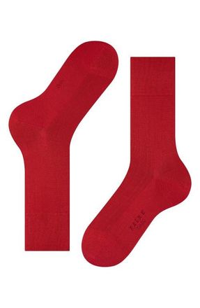 Falke Tiago Organic Cotton Dress Socks in Scarlet at Nordstrom, Size 45-46