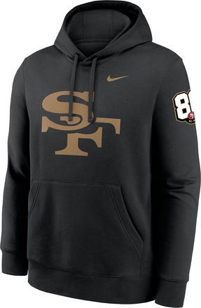 Nike San Francisco 49ers 80th Anniversary Goal Line Club Nike Mens NFL Pullover Hoodie in Black | NKDK00A9B-WKR