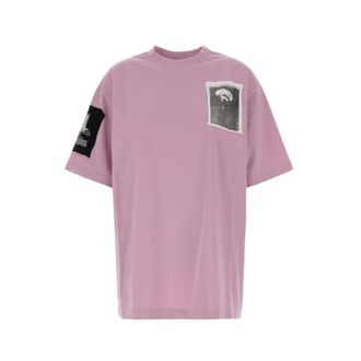 Balenciaga T-shirt met patch-detail - Dames - Tops - Roze - Maat: XL Katoen