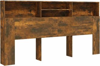 vidaXL Armario Cabecero Roble Ahumado 200x19x103,5 Cm Vidaxl