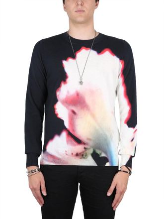 Alexander McQueen Solarised Floral Print Sweater - Multicolor