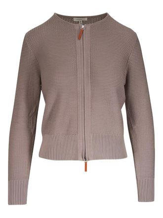 Lafayette 148 New York Cardigan con zip - Toni neutri