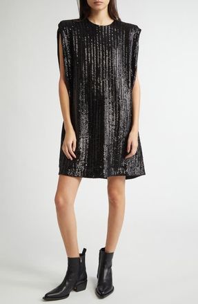Golden Goose Journey Sequin Minidress in Black at Nordstrom, Size 6 Us