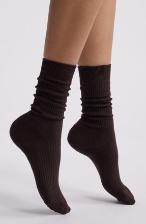 Nordstrom Slouch Dress Socks in Brown Coffee at Nordstrom, Size 9