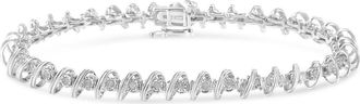 House of Brilliance Silver 1/2 Cttw Diamond Miracle-Set Tennis Bracelet in White at Nordstrom